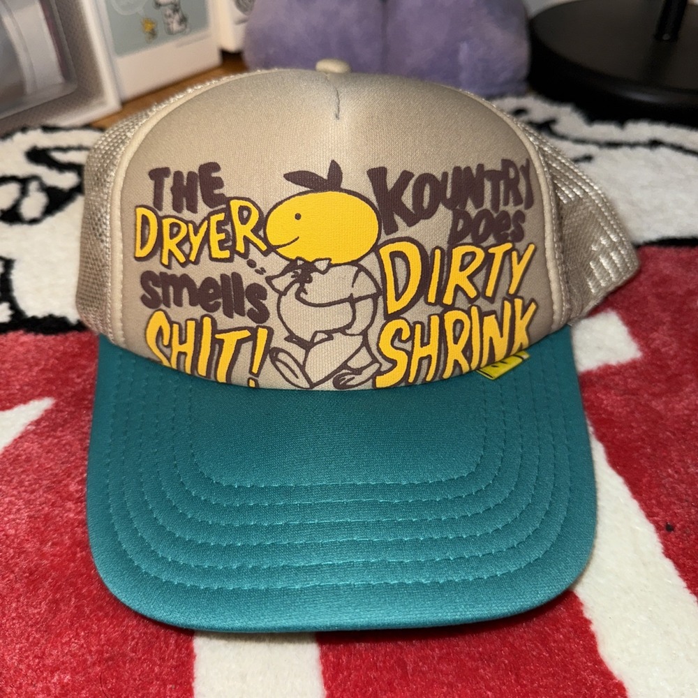 Kapital Kountry Dirty Shrink Trucker Hat - Khaki (FW23)